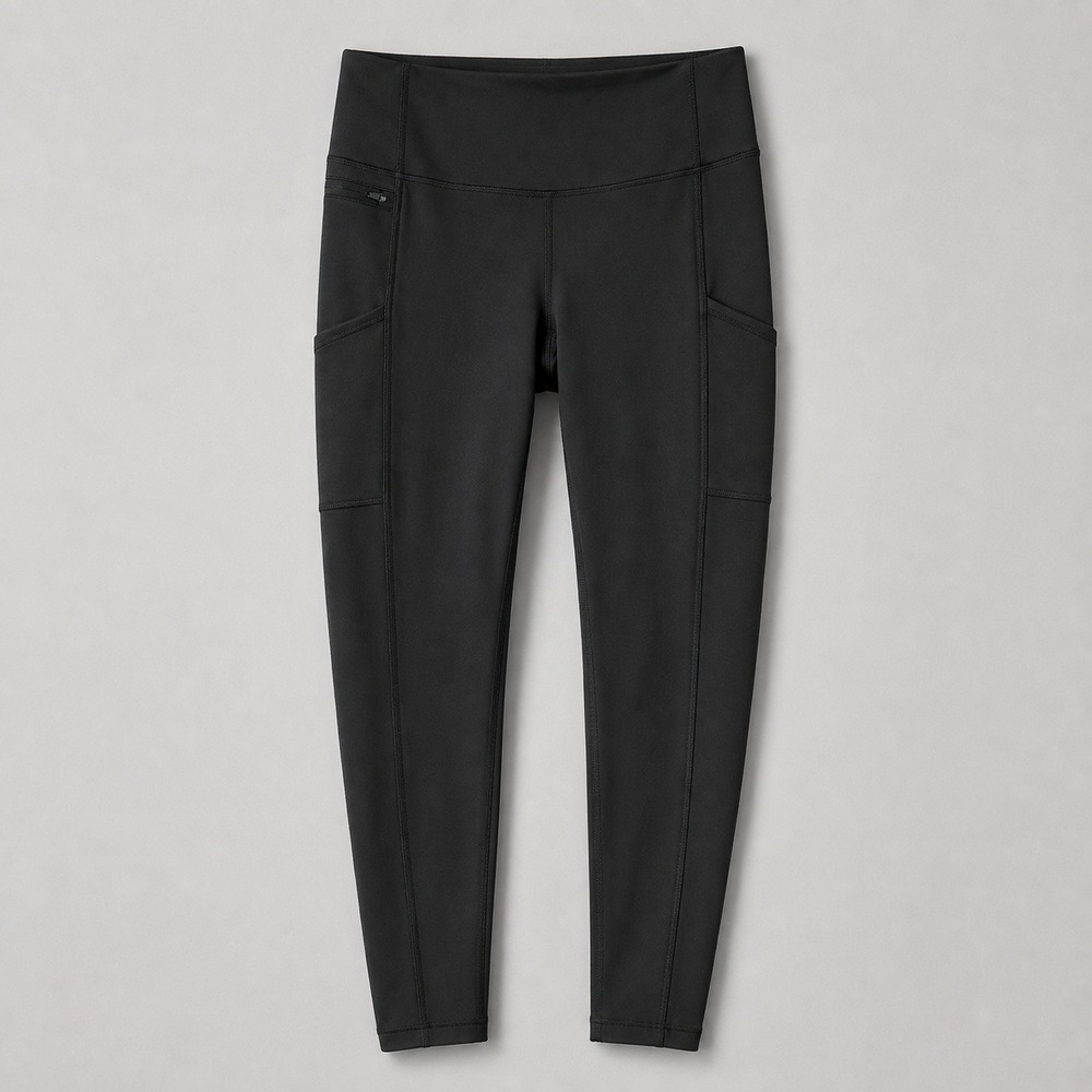 Patagonia Peak Mission Tights Womens Medium Black Hiking Running Leggings Pocket